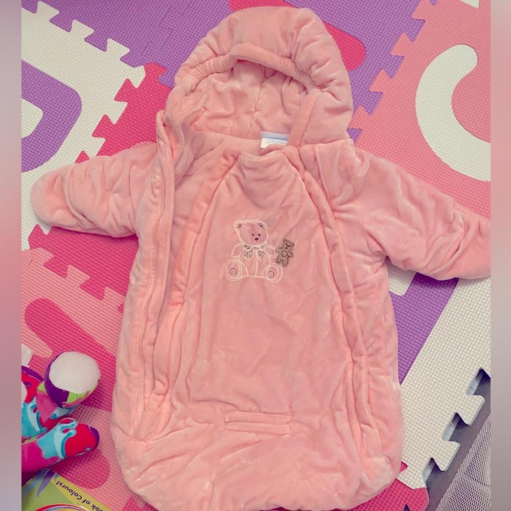 Soft Pink Baby Dove Infant Snowsuit